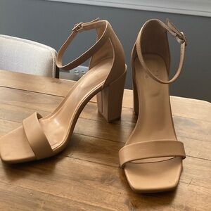 Nude Block Heels - 7.5